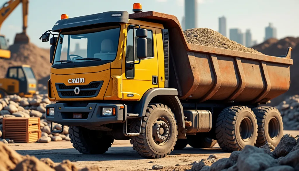 Camion à Bennes Électrique Pour Enfants 3-6 Ans - 12V - Télécommande Parentale - Klaxon & Lumières - Jaune CAT