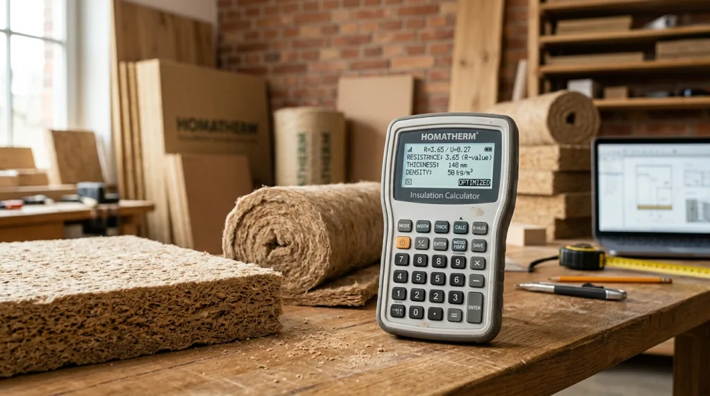 utilisez la calculette homatherm pour déterminer la résistance thermique optimale de la fibre de bois et améliorer l'isolation de votre habitat efficacement.