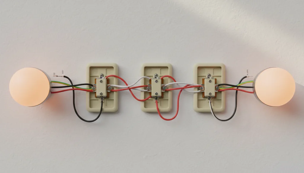 découvrez comment réaliser le câblage et le schéma détaillé d'un va-et-vient avec 3 interrupteurs et 2 lampes pour un éclairage efficace et simple à contrôler.