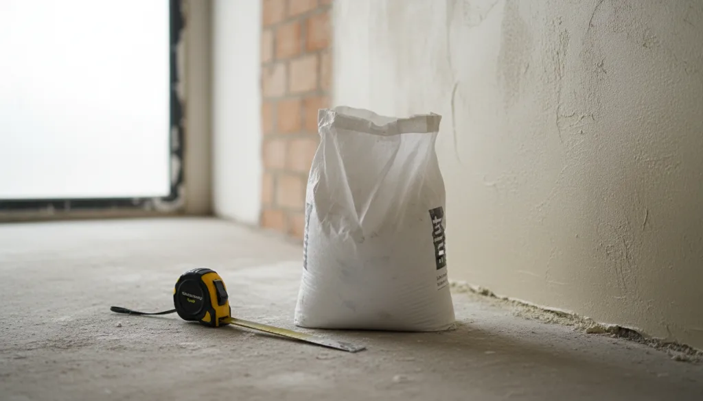 calculez facilement la surface couverte par un sac d'enduit et estimez vos besoins en m² pour vos travaux de rénovation ou de construction.